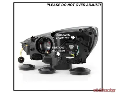 Xtune Black Right Passenger Side Factory Style Headlight with LED DRL Ford Focus 2015-2018 - HD-JH-FFOC15-LED-BK-R