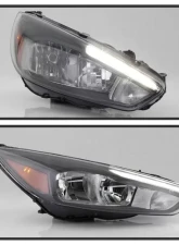 Xtune Black Right Passenger Side Factory Style Headlight with LED DRL Ford Focus 2015-2018                                     - HD-JH-FFOC15-LED-BK-R - Image 9