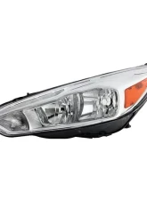 Xtune Chrome Left Driver Side Factory Style Headlight with LED DRL Ford Focus 2015-2018                                     - HD-JH-FFOC15-LED-OE-L - Image 10