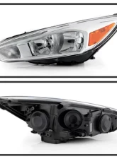 Xtune Chrome Left Driver Side Factory Style Headlight with LED DRL Ford Focus 2015-2018                                     - HD-JH-FFOC15-LED-OE-L - Image 2