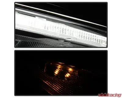 Xtune Chrome Left Driver Side Factory Style Headlight with LED DRL Ford Focus 2015-2018 - HD-JH-FFOC15-LED-OE-L