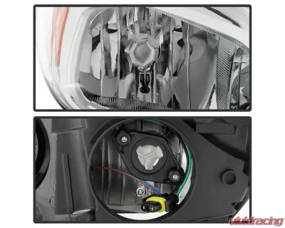 Xtune Chrome Right Passenger Side Factory Style Headlight with LED DRL Ford Focus 2015-2018 - HD-JH-FFOC15-LED-OE-R