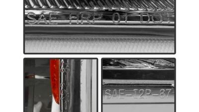 Xtune Chrome OEM style Headlights with Corner Parking Lights Ford Mustang 1987-1993                                     - HD-JH-FM87-6PC-AM-C - Image 4