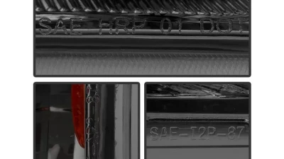 Xtune Smoked OEM style Headlights with Corner Parking Lights Ford Mustang 1987-1993                                     - HD-JH-FM87-6PC-AM-SM - Image 4