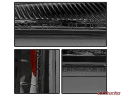 Xtune Smoked OEM style Headlights with Corner Parking Lights Ford Mustang 1987-1993 - HD-JH-FM87-6PC-AM-SM