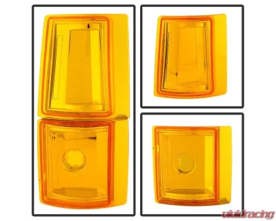 Xtune Chrome Headlights With Parking  & Amber Corner Lights GMC | Chevrolet Suburban 1994-1999 - HD-JH-GCK94-AM-C-SET