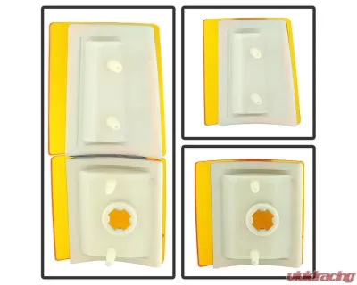 Xtune Chrome Headlights With Parking  & Amber Corner Lights GMC | Chevrolet Suburban 1994-1999 - HD-JH-GCK94-AM-C-SET