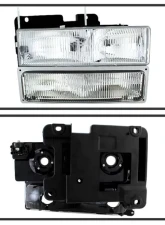 Xtune Chrome OEM Style Headlights With Corner & Parking Lights GMC | Chevrolet Suburban 1994-1999                                     - HD-JH-GCK94-OE-C-SET - Image 2