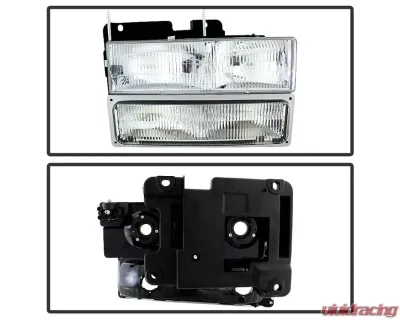 Xtune Chrome OEM Style Headlights With Corner & Parking Lights GMC | Chevrolet Suburban 1994-1999 - HD-JH-GCK94-OE-C-SET