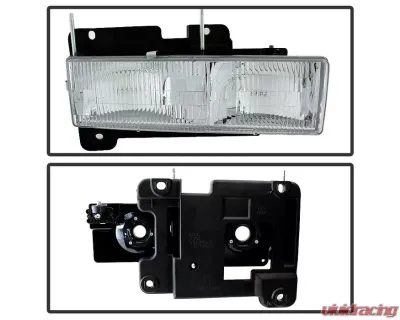 Xtune Chrome OEM Style Headlights With Corner & Parking Lights GMC | Chevrolet Suburban 1994-1999 - HD-JH-GCK94-OE-C-SET