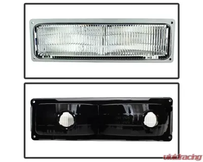 Xtune Chrome OEM Style Headlights With Corner & Parking Lights GMC | Chevrolet Suburban 1994-1999 - HD-JH-GCK94-OE-C-SET