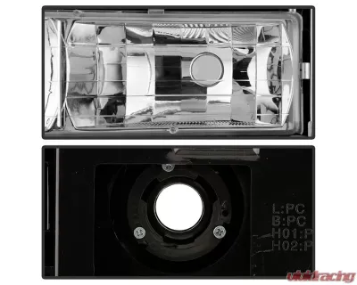 Xtune Chrome Crystal Headlights With Corner & Bumper Lights Chevrolet | GMC 1988-1993 - HD-JH-GMCCK88-AM-C-SET