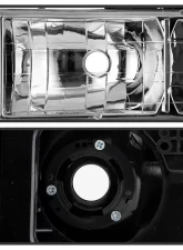 Xtune Chrome Crystal Headlights With Corner & Bumper Lights Chevrolet | GMC 1988-1993                                     - HD-JH-GMCCK88-AM-C-SET - Image 4