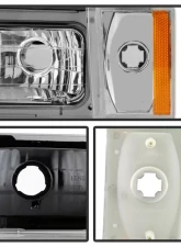 Xtune Chrome Crystal Headlights With Corner & Bumper Lights Chevrolet | GMC 1988-1993                                     - HD-JH-GMCCK88-AM-C-SET - Image 5