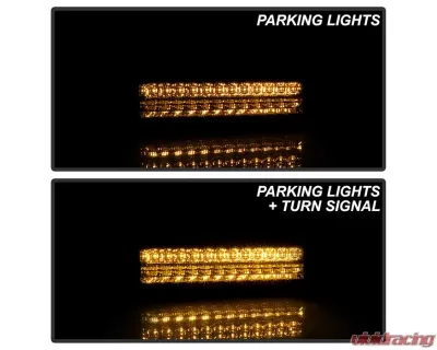 Xtune Chrome Smoke Crystal Headlights With Corner & LED Bumper Lights Chevrolet | GMC 1988-1993 - HD-JH-GMCCK88-LED-AM-SM-SET