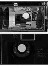 Xtune Chrome Smoke Crystal Headlights With Corner & LED Bumper Lights Chevrolet | GMC 1988-1993                                     - HD-JH-GMCCK88-LED-AM-SM-SET - Image 3