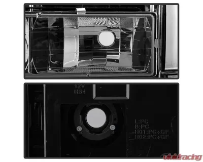 Xtune Chrome Smoke Crystal Headlights With Corner & LED Bumper Lights Chevrolet | GMC 1988-1993 - HD-JH-GMCCK88-LED-AM-SM-SET