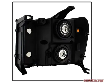 Xtune Black Crystal Headlights GMC Sierra 2007-2013 - HD-JH-GSIE07-AM-BK