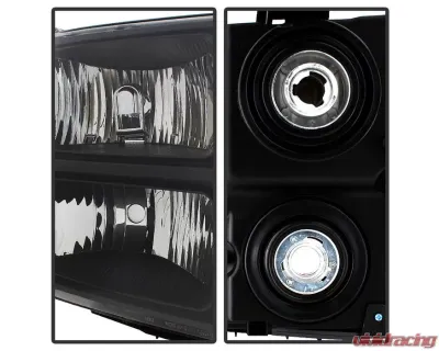 Xtune Black Crystal Headlights GMC Sierra 2007-2013 - HD-JH-GSIE07-AM-BK