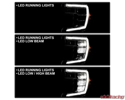 Xtune  POE OE Left 84621804 Halogen Signal w/ LED high Low Beam Headlight GMC Sierra 1500 2019-2022 - HD-JH-GSIE19HS-LED-OE-L
