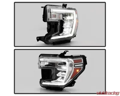 Xtune  POE OE Left 84621804 Halogen Signal w/ LED high Low Beam Headlight GMC Sierra 1500 2019-2022 - HD-JH-GSIE19HS-LED-OE-L