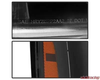 Xtune Black Crystal Headlights GMC Yukon Denali 2007-2014 - HD-JH-GYD07-AM-BK