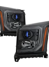 Xtune Black OEM Style Headlights GMC Yukon | Yukon XL 2015-2020                                     - HD-JH-GYD15-AM-BK - Image 10
