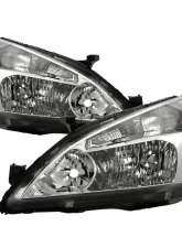 Xtune Chrome Amber Crystal Headlights Honda Accord 2003-2007                                     - HD-JH-HA03-AM-C - Image 7