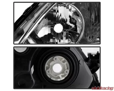 Xtune Chrome Amber Crystal Headlights Honda Accord 2003-2007 - HD-JH-HA03-AM-C