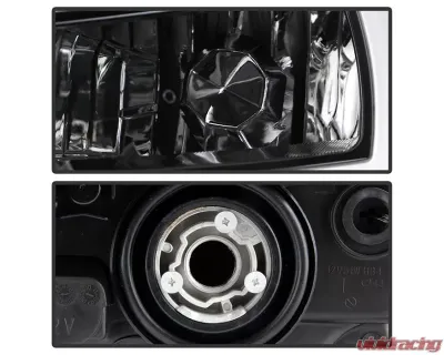 Xtune OE Black LED DRL Crystal Headlights Honda Accord 2003-2007 - HD-JH-HA03-LED-BK