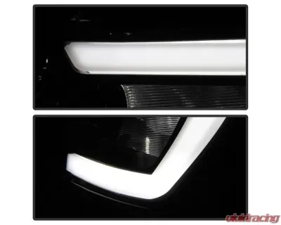 Xtune OE Black LED DRL Crystal Headlights Honda Accord 2003-2007 - HD-JH-HA03-LED-BK