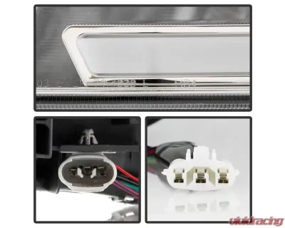 Xtune OE Chrome LED DRL Crystal Headlights Honda Accord 2003-2007 - HD-JH-HA03-LED-C