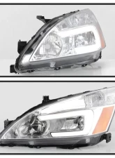 Xtune OE Chrome LED DRL Crystal Headlights Honda Accord 2003-2007                                     - HD-JH-HA03-LED-C - Image 7
