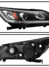 Xtune Black OEM Style Headlights Honda Accord 2013-2015                                     - HD-JH-HA13-4D-AM-BK - Image 2