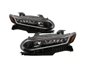 Xtune Driver and Passenger Side Black Factory Style LED Headlights Honda Accord 2018-2020