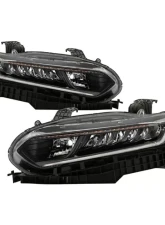 Xtune Driver and Passenger Side Black Factory Style LED Headlights Honda Accord 2018-2020                                     - HD-JH-HA18-LED-AM-BK - Image 11