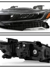 Xtune Driver and Passenger Side Black Factory Style LED Headlights Honda Accord 2018-2020                                     - HD-JH-HA18-LED-AM-BK - Image 2
