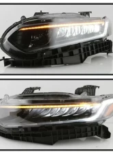 Xtune Driver and Passenger Side Black Factory Style LED Headlights Honda Accord 2018-2020                                     - HD-JH-HA18-LED-AM-BK - Image 7