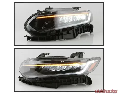 Xtune Driver and Passenger Side Black Factory Style LED Headlights Honda Accord 2018-2020 - HD-JH-HA18-LED-AM-BK