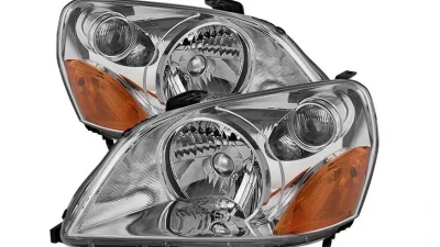 Xtune Chrome Crystal Headlights Honda Pilot 2003-2005                                     - HD-JH-HPIL03-AM-C - Image 7