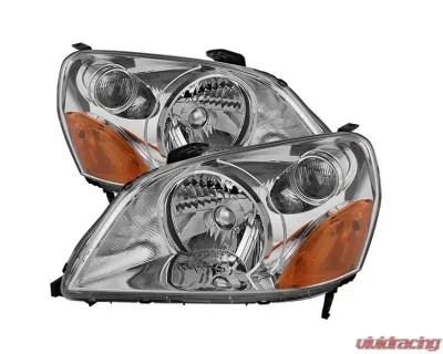 Xtune Chrome Crystal Headlights Honda Pilot 2003-2005 - HD-JH-HPIL03-AM-C