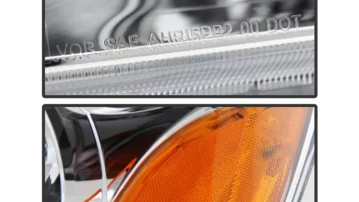 Xtune Chrome Crystal Headlights Honda Pilot 2003-2005                                     - HD-JH-HPIL03-AM-C - Image 4