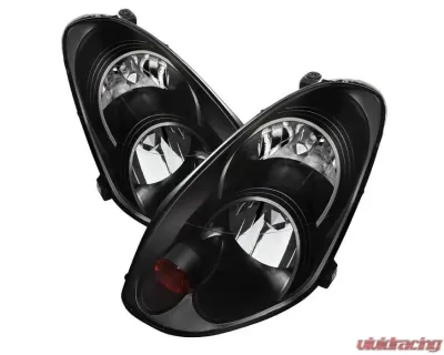 Xtune Black Crystal Headlights Infiniti G35 2005-2006 - HD-JH-IG354D-HID-BK