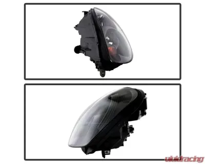 Xtune Black Crystal Headlights Infiniti G35 2005-2006 - HD-JH-IG354D-HID-BK