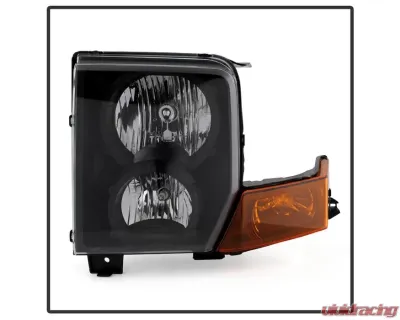 Xtune Black Crystal Headlights Jeep Commander 2006-2010 - HD-JH-JCOM06-AM-BK