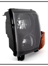 Xtune Black Crystal Headlights Jeep Commander 2006-2010                                     - HD-JH-JCOM06-AM-BK - Image 3