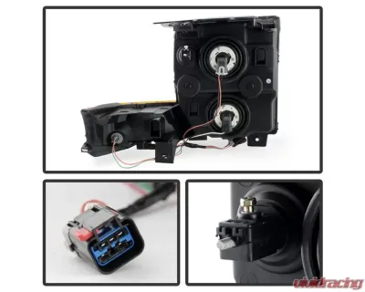 Xtune Black Crystal Headlights Jeep Commander 2006-2010 - HD-JH-JCOM06-AM-BK