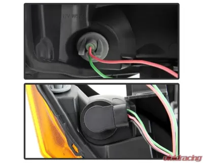 Xtune Black Crystal Headlights Jeep Commander 2006-2010 - HD-JH-JCOM06-AM-BK