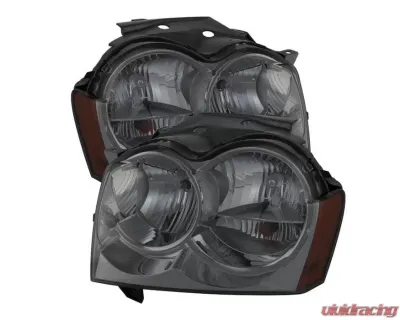 Xtune Smoke Crystal Headlights Jeep Grand Cherokee 2005-2007 - HD-JH-JGC05-AM-SM