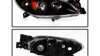 Xtune Black OEM Style Headlights Mazda 3 Sedan 2004-2009                                     - HD-JH-MAZDA304-AM-BK - Image 2